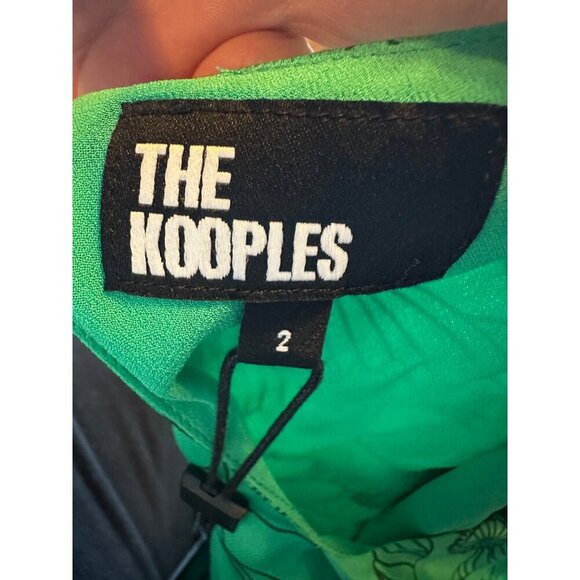 The Kooples Green Graphic Poppies Maxi Dress Cut-Out Back Size 2 (Sm) MSRP $455 - Picture 4 of 10